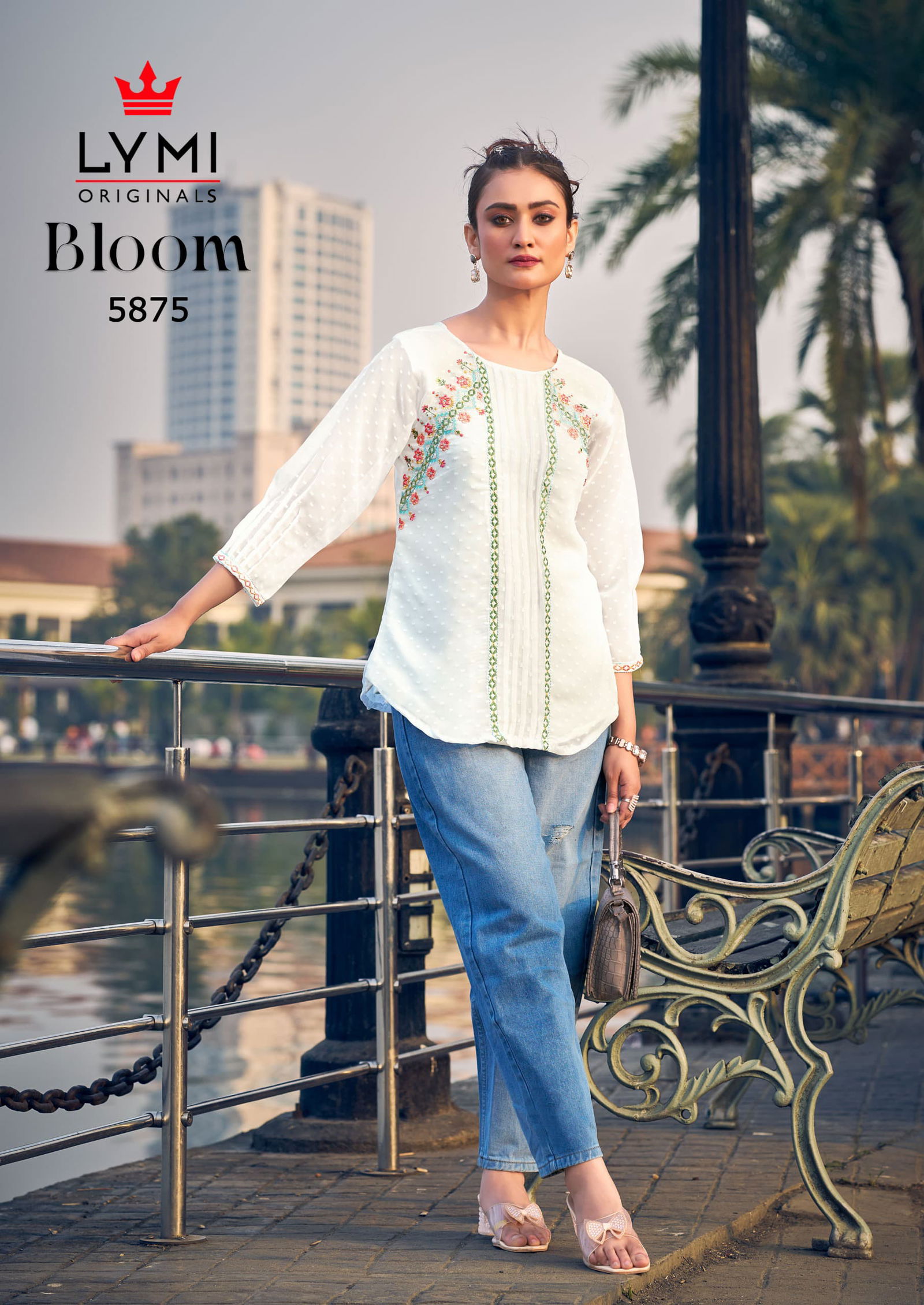 Bloom By Rangoon Georgette Embroidery Ladies Top Wholesale Shop In Surat